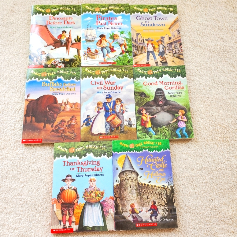 Magic Tree House Bundle 8 Books 1 4 10 18 21 26 27 30 Haunted Castle/Civil War